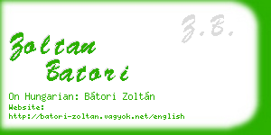 zoltan batori business card